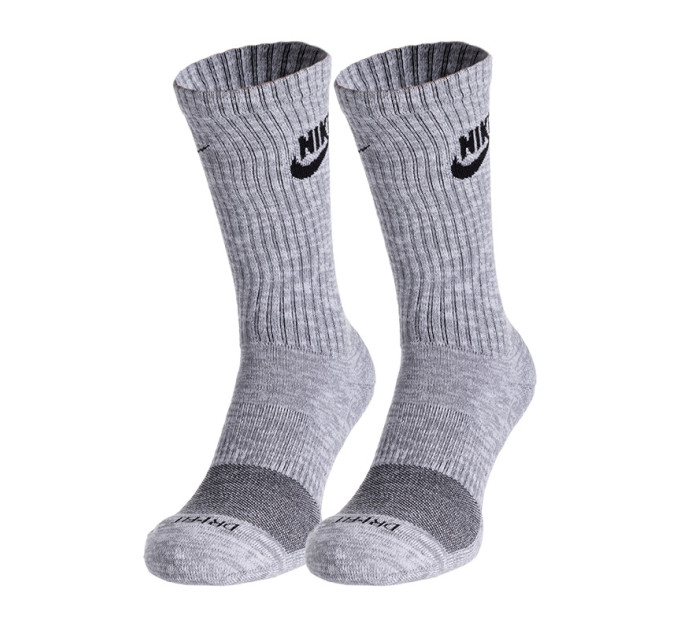 Чоловічі Шкарпетки Nike U NK EVERYDAY PLUS CUSH CREW Сірий 42-46 (7dDH3778-073 42-46)
