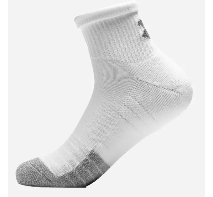 Шкарпетки UA Heatgear Quarter 3pk Білий 3 пари Уні L (1353262-100)