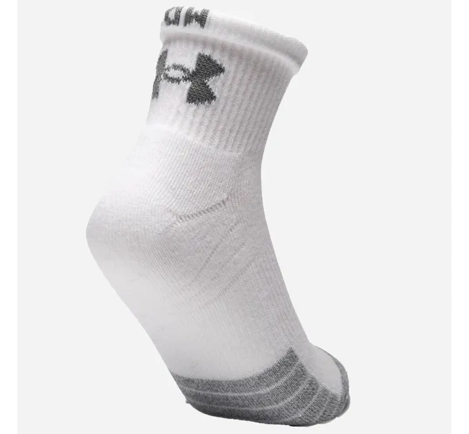 Шкарпетки UA Heatgear Quarter 3pk Білий 3 пари Уні L (1353262-100)