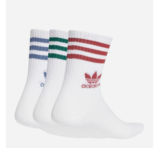 Шкарпетки Adidas CREW SOCK 3STR білий, червоний, зелений, синій Уні (40-42) JI9471 40-42
