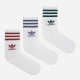 Шкарпетки Adidas CREW SOCK 3STR білий, червоний, зелений, синій Уні (40-42) JI9471 40-42