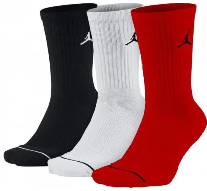 Чоловічі Шкарпетки JORDAN U J ED CUSH POL CRE 3PR 144 Різнокольоровий 42-46 (DX9632-902 42-46)