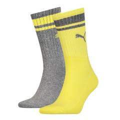 Шкарпетки Puma Unisex Crew Regular Stripe 2-pack gray/yellow — 261058001-003