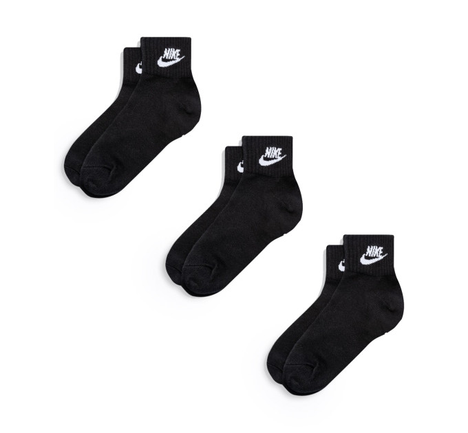 Шкарпетки Nike Everyday Esentials Ankle 3-pack 34-38 black SK0110-010