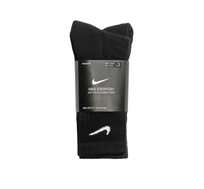 Шкарпетки Nike Everyday Cushion Crew 3-pack 38-42 black SX7664-010
