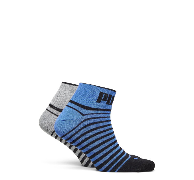 Шкарпетки Puma Unisex Quarter 2-pack 39-42 black/gray/blue 101002001-020