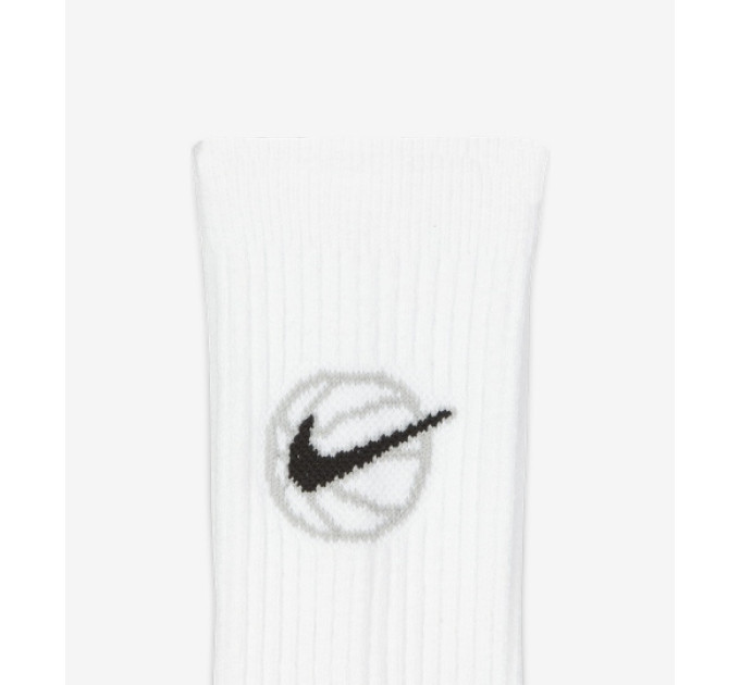 Шкарпетки Nike Crew Everyday Bball 3-pack 46-50 white DA2123-100