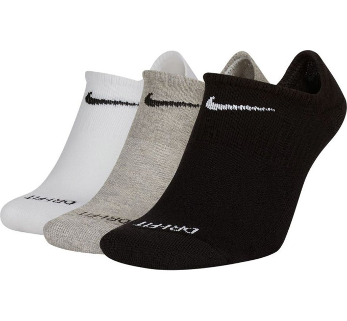 Шкарпетки Nike Everyday Plus Cushioned No Show 3-pack 34-38 black/white/gray SX7840-911
