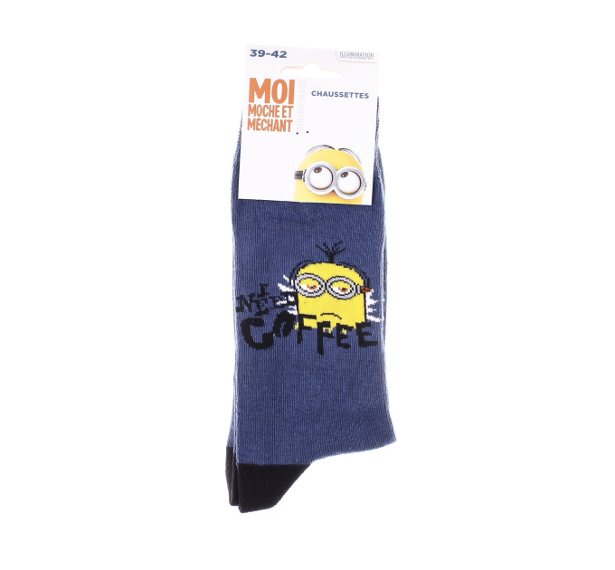 Шкарпетки Minions Minion Need Coffee 1-pack 39-42 blue-blue 93153667-8