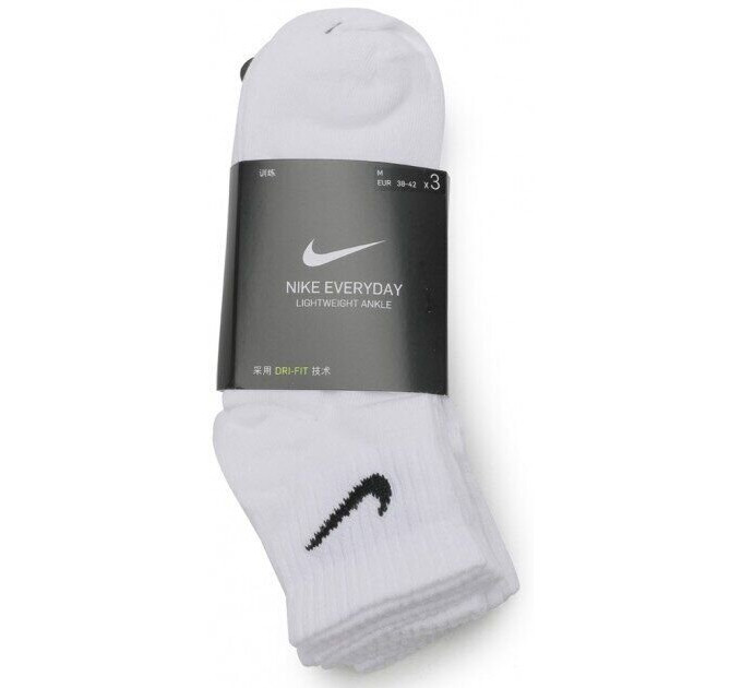 Шкарпетки Nike Everyday Lightweight Ankle 3-pack 46-50 white SX7677-100