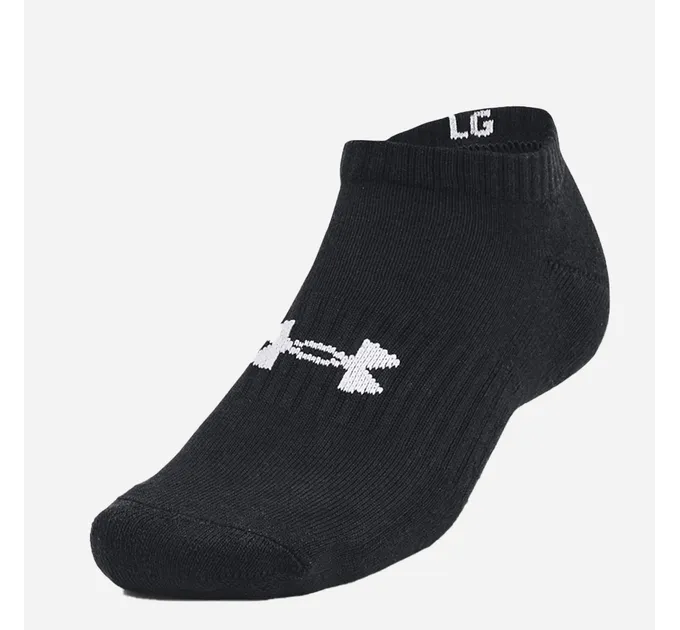 Шкарпетки UA Core No Show 3pk Чорний Білий Сірий 3 пари Уні M (1363241-003)