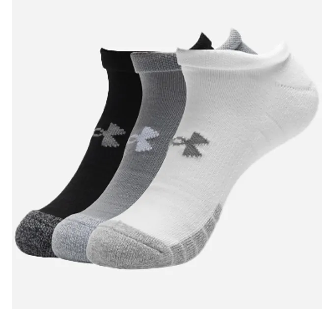 Шкарпетки UA Heatgear No Show 3pk Чорний Білий Сірий 3 пари Уні M (1346755-035)