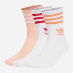 Шкарпетки Adidas CREW SOCK 3STR білий, рожевий, червоний (37-39) JI9472 37-39