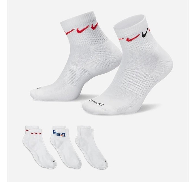 Жіночі Шкарпетки Nike U NK EVERYDAY PLUS CUSH ANKLE білий, мультиколор 34-38 DH3827-902 34-38 Жіночі Шкарпетки Nike U NK EVERYDAY PLUS CUSH ANKLE білий, мультиколор 34-38 DH3827-902 34-38