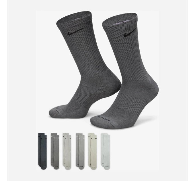 Шкарпетки Nike U NK ED PLS CSH CRW 6PR - 132 сірий, мультиколор Уні 46-50 SX6897-991 46-50 Шкарпетки Nike U NK ED PLS CSH CRW 6PR - 132 сірий, мультиколор Уні 46-50 SX6897-991 46-50