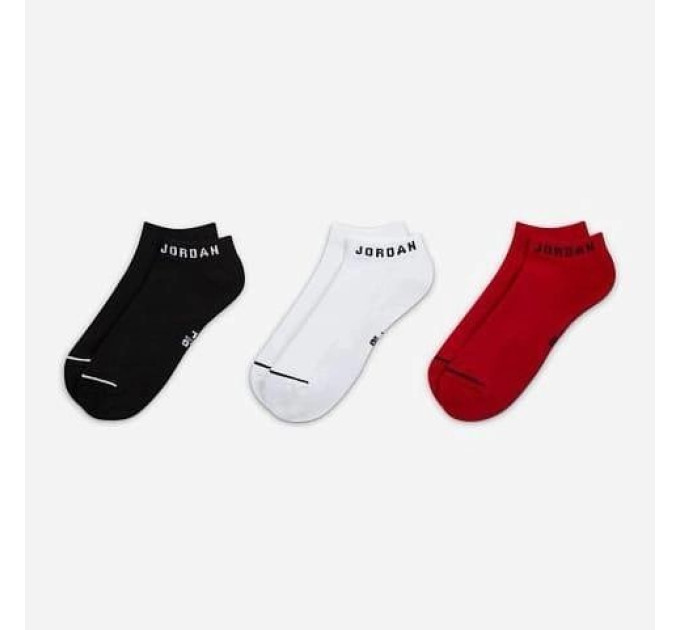 Шкарпетки Nike U J ED CUSH POLY NS 3PR 144 червоний, білий, чорний Уні 42-46 DX9656-902 42-46