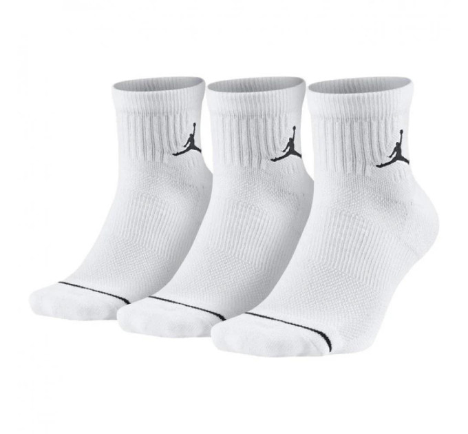 Чоловічі Шкарпетки Jordan U J ED CUSH POLY ANKLE 3PR 144 білий Уні 46-50 DX9655-100 46-50