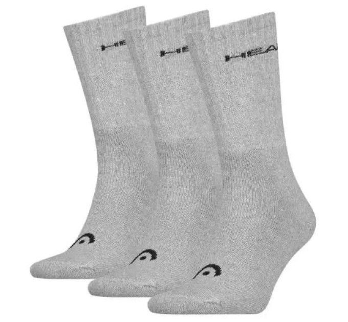 Чоловічі Шкарпетки Head ELEMENTS ALL SPORTS CREW 3P сірий Чол 39-42 701229008-004 39-42