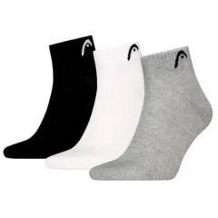 Чоловічі Шкарпетки Head ALL SPORTS TRAINING QUARTER 3P сірий, білий, чорний Чол 43-46 701229017-004 43-46