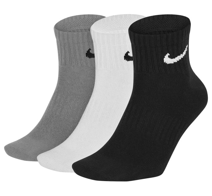 Шкарпетки Nike Everyday Lightweight Ankle 3-pack 46-50 black/gray/white SX7677-901 Шкарпетки Nike Everyday Lightweight Ankle 3-pack 46-50 black/gray/white SX7677-901