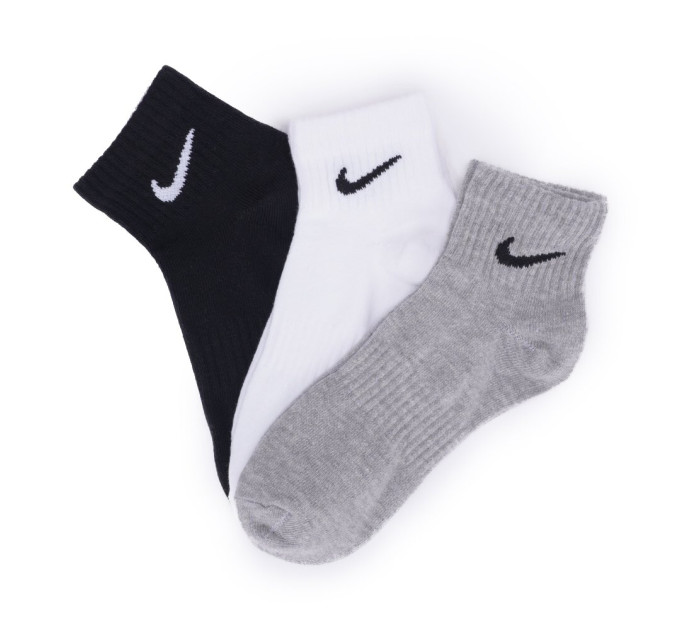 Шкарпетки Nike Everyday Lightweight Ankle 3-pack 46-50 black/gray/white SX7677-901