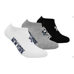 Шкарпетки New York Yankees Sneaker 3-pack 35-38 black/white/gray 15100004-1003