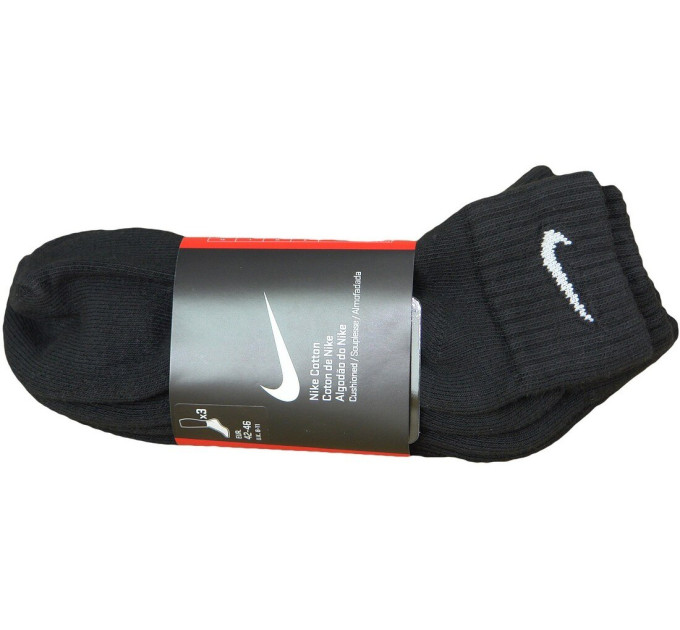 Шкарпетки Nike Value Cush Ankle 3-pack 34-38 black SX4926-001
