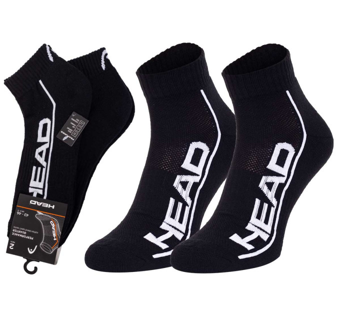 Шкарпетки Head PERFORMANCE QUARTER 2P UNISEX Чорний 35-38 (791019001-005)