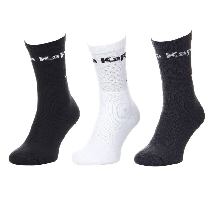 Шкарпетки Kappa Socks Logo Saboya 3-pack 43-46 black/white 304MT00-909 Шкарпетки Kappa Socks Logo Saboya 3-pack 43-46 black/white 304MT00-909