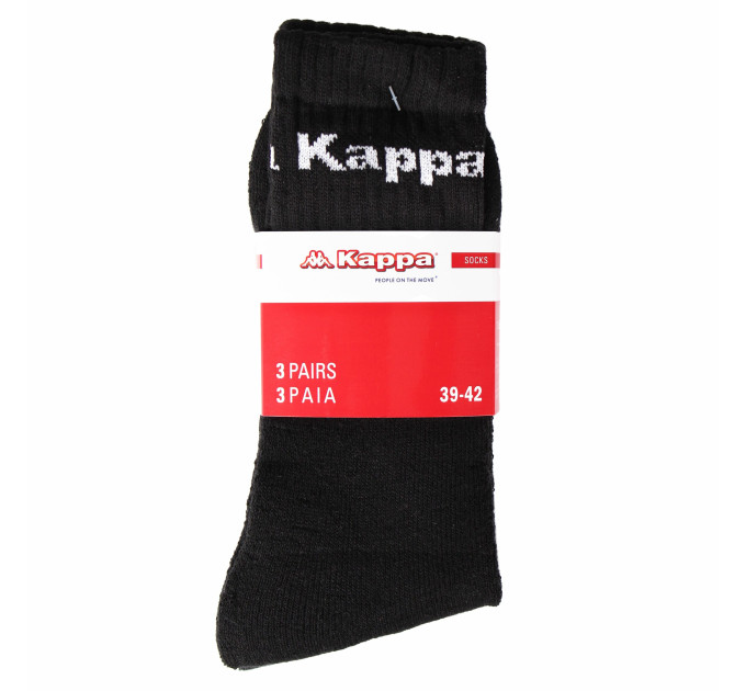 Шкарпетки Kappa Socks Logo Saboya 3-pack 43-46 black/white 304MT00-909
