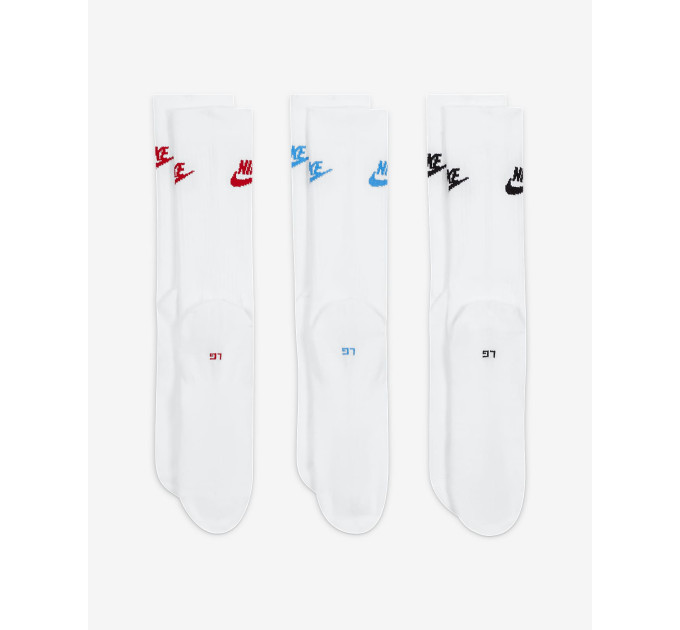 Шкарпетки Nike Nsw Everyday Essential Cr 3-pack 38-42 white/multicolor DX5025-911