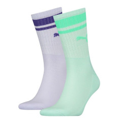 Шкарпетки Puma Unisex Crew Regular Stripe 2-pack light purple/light green — 261058001-004