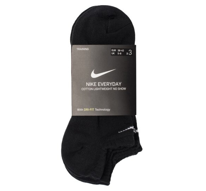 Шкарпетки Nike Everyday Lightweight No Show 3-pack 43-46 black SX7678-010