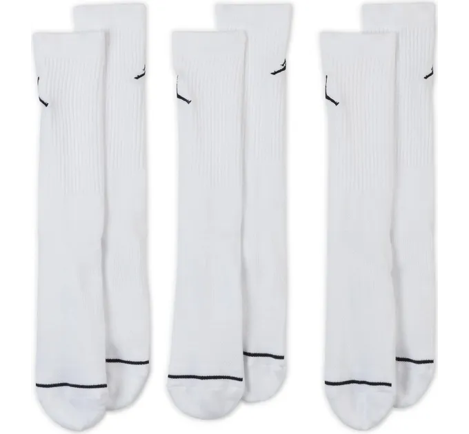 Чоловічі Шкарпетки Nike U J ED CUSH POLY CREW 3PR 144 Білий 42-46 (DX9632-100 42-46)