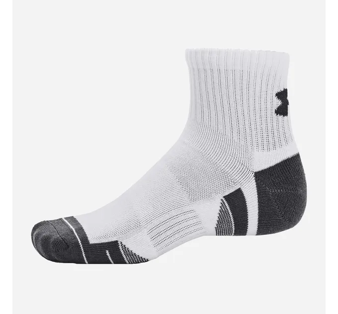 Шкарпетки UA Performance Cotton 3p Qtr Білий Уні M (1379528-100 M)
