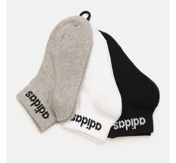 Шкарпетки Adidas C LIN ANKLE 3P білий, чорний, сірий Уні S (37-39) IC1304 S