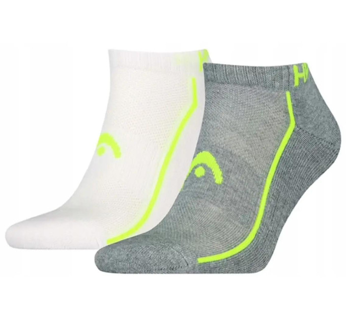 Чоловічі Шкарпетки Head ALL SPORTS PERFORMANCE SNEAKER 2P сірий, білий Чол 43-46 701229023-004 43-46
