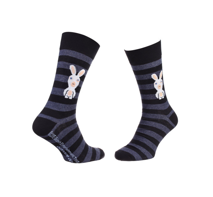 Шкарпетки Rabbids Invasion Rabbits And Stripes 1-pack Чорний 39-42 (93153261-4)