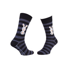 Шкарпетки Rabbids Invasion Rabbits And Stripes 1-pack Чорний 39-42 (93153261-4)