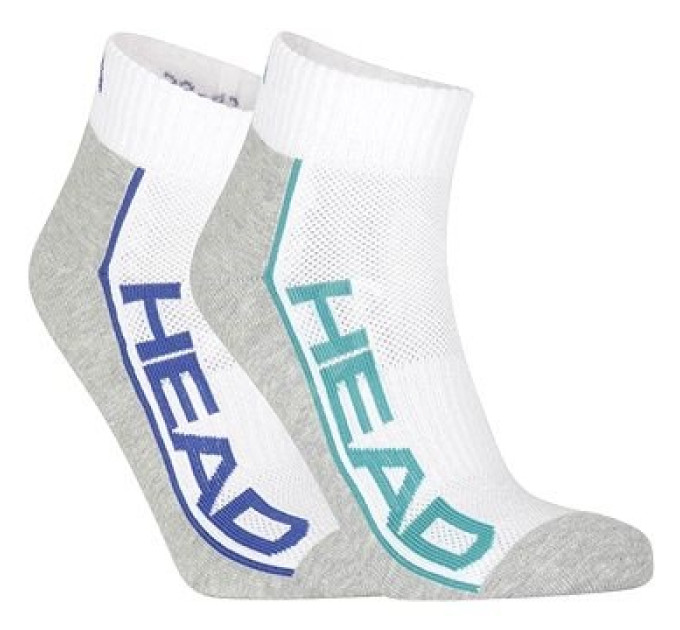 Шкарпетки Head PERFORMANCE QUARTER 2P UNISEX Мультиколор; Білий; Сірий 35-38 (791019001-003)