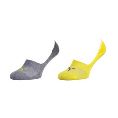 Шкарпетки Puma Footie Unisex 2-pack 39-42 gray/yellow 141011001-003