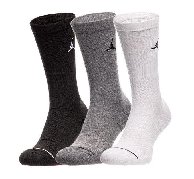 Чоловічі Шкарпетки JORDAN U J ED CUSH POLY CREW 3PR 144 Різнокольоровий 38-42 (7dDX9632-914 38-42)