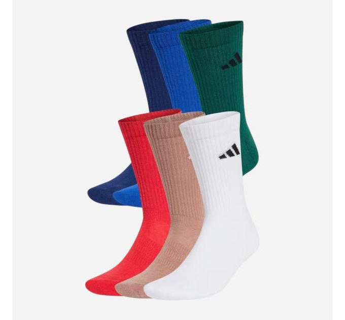 Шкарпетки Adidas CUSHIONED CREW SOCKS 6P мультиколор Уні S (37-39) JP1717 S (37-39)