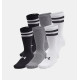 Чоловічі Шкарпетки UA Essential 6pk Crew Білий, Сірий, Чорний S (1387058-101 S)