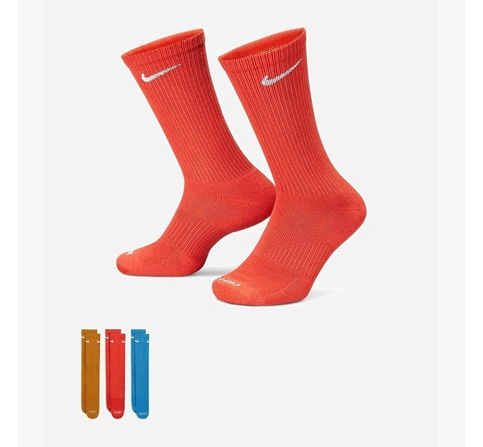 Чоловічі Шкарпетки Nike U NK EVRY PLUS CUSH CREW 3PR мультиколор Жін 34-38 SX6888-918 34-38