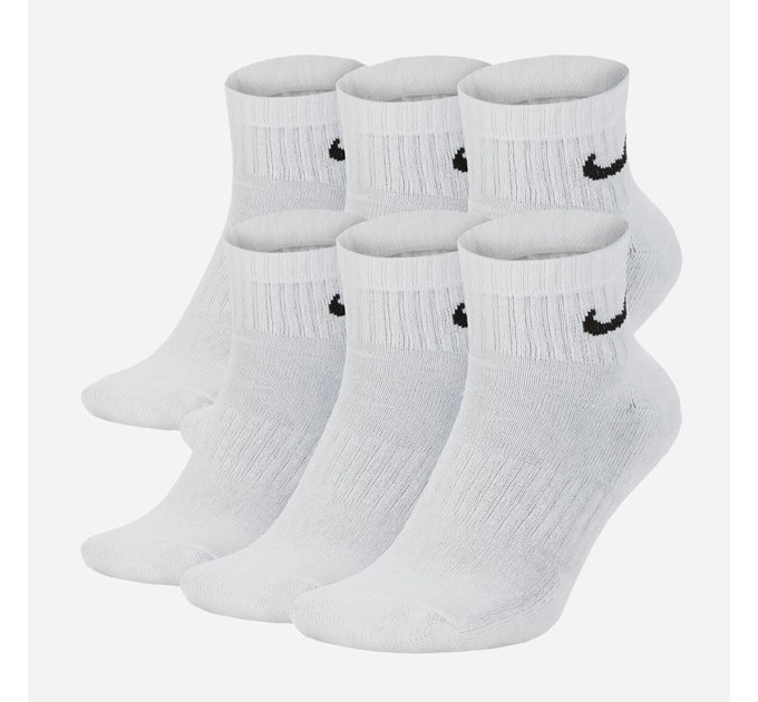 Чоловічі Шкарпетки Nike U NK EVERYDAY CUSH ANKLE 6PR-BD білий Уні 46-50 SX7669-100 46-50