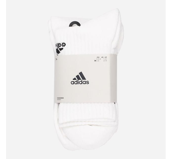 Шкарпетки Adidas 3S C SPW CRW 3P білий Уні M (40-42) HT3458 40-42