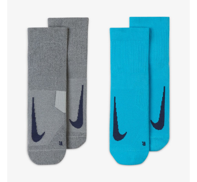 Шкарпетки Nike Multiplier Running Ankle 2-pack 34-38 grayblue SX7556-923