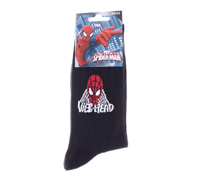 Шкарпетки Marvel Spider-Man Web Head 1-pack 39-42 black 93152362-6