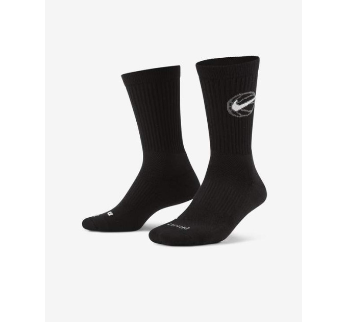 Шкарпетки Nike Everyday Crew Basketball Socks 3-pack 46-50 black DA2123-010 Шкарпетки Nike Everyday Crew Basketball Socks 3-pack 46-50 black DA2123-010